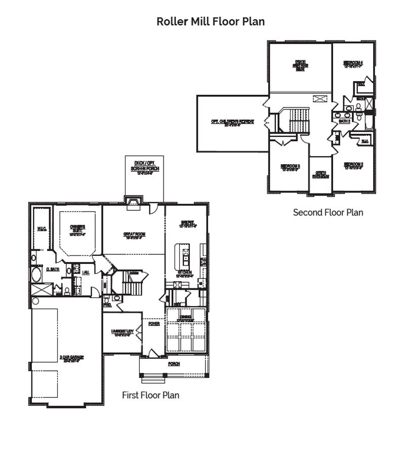 Roller Mill Home Floor Plan at Gentry Farm in King, NC